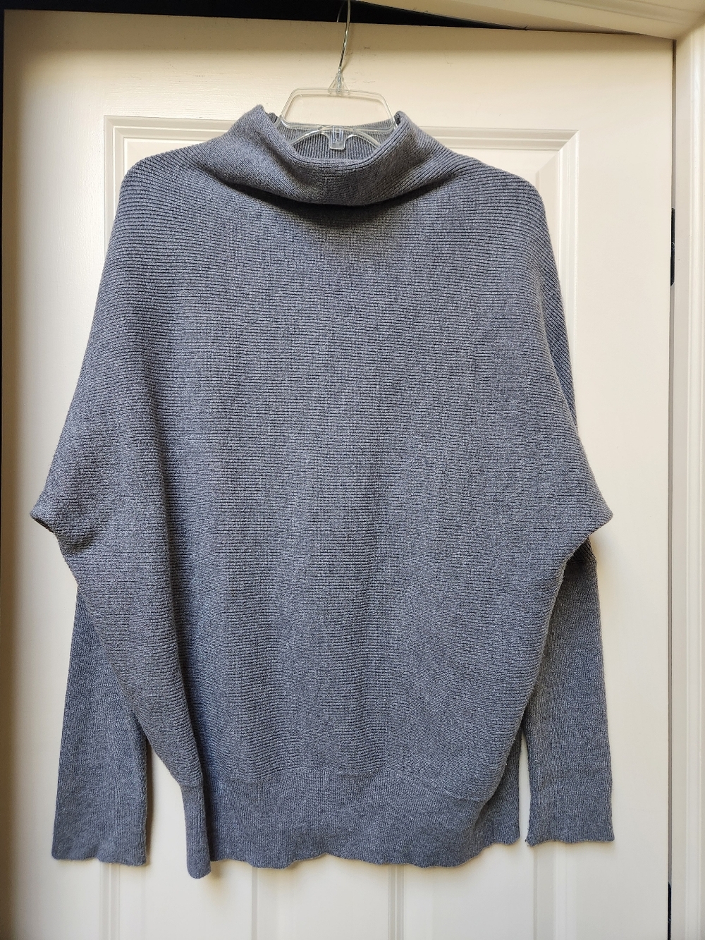 Blu Ivy Gray Ribbed Turtleneck Sweater